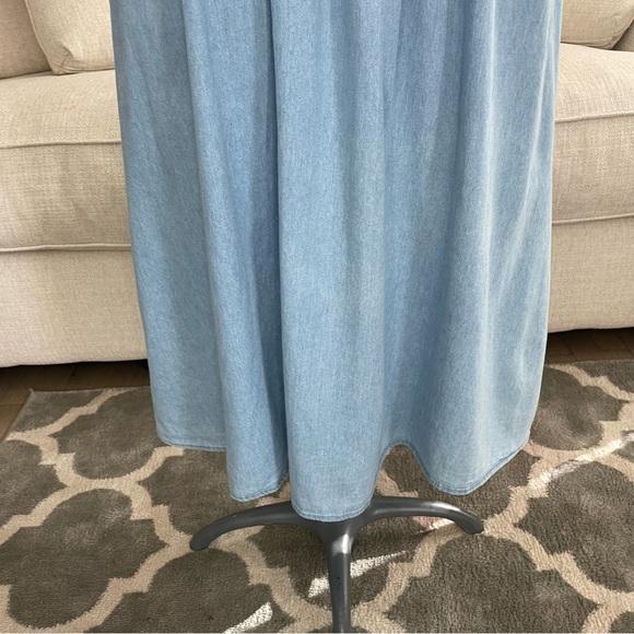 NWT XXL  LC Lauren Conrad, Jean jumper overall midi dress with pockets - Picture 9 of 11